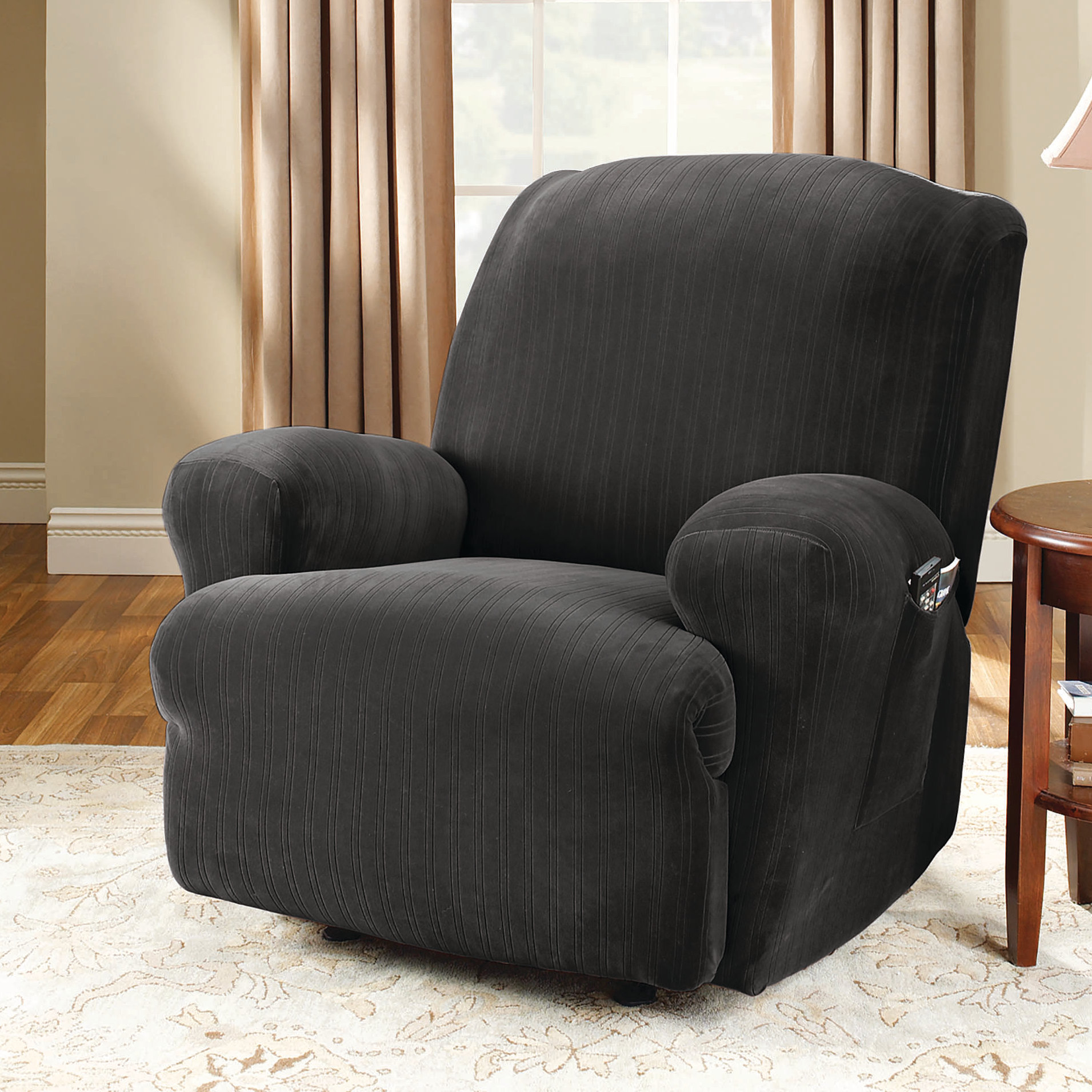 Sure Fit Stretch Pinstripe Recliner Slipcover & Reviews Wayfair